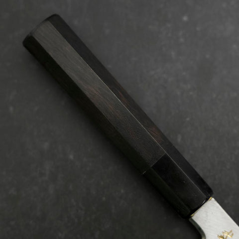 Kama Usuba White steel #2 Kasumi Chokin Phoenix-Sakura Manche en Buffle et Ébène 180mm-[Musashi]-[Couteaux de cuisine japonais]