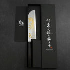 Kama Usuba White steel #2 Kasumi Chokin Phoenix-Sakura Manche en Buffle et Ébène 180mm-[Musashi]-[Couteaux de cuisine japonais]