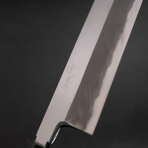Kama Usuba White steel #2 Kasumi Manche en Buffle et Teck 240mm-[Musashi]-[Couteaux de cuisine japonais]