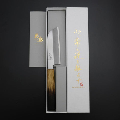 Kawamuki White Steel #1 Poli Manche Yaki Urushi 110mm-[Musashi]-[Couteaux de cuisine japonais]