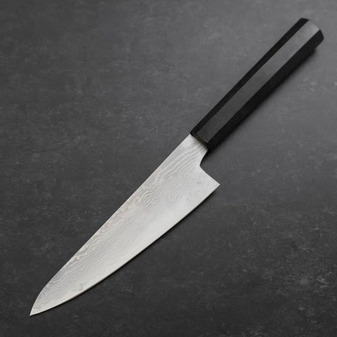 Kengata Petty VG-10 Damascus Ashwood Handle 145mm-[Musashi]-[Couteaux de cuisine japonais]