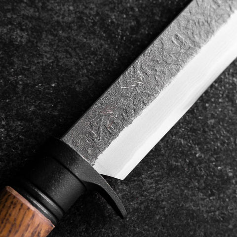 Kennata Blue Steel #2 Kurouchi Damas Manche en Noyer 210mm-[Musashi]-[Couteaux de cuisine japonais]