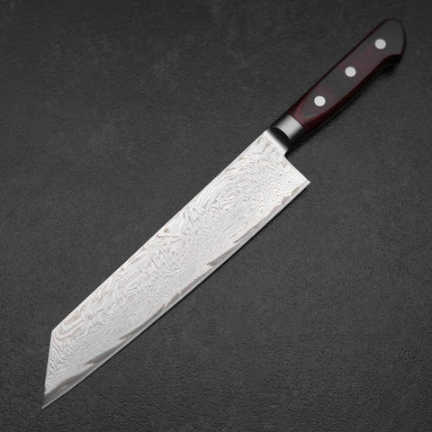 Kiritsuke AUS-10 Damas Manche Occidental Rouge 210mm-[Musashi]-[Couteaux de cuisine japonais]