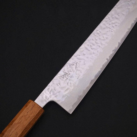 Kiritsuke AUS-10 Miroir Tsuchime Damas Manche Yaki Urushi 210mm-[Musashi]-[Couteaux de cuisine japonais]