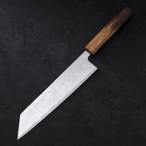 Kiritsuke AUS-10 Nickel en Vagues Damas Manche Yaki Urushi 210mm-[Musashi]-[Couteaux de cuisine japonais]