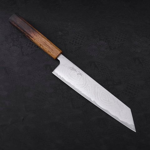 Kiritsuke AUS-10 Nickel en Vagues Damas Manche Yaki Urushi 210mm-[Musashi]-[Couteaux de cuisine japonais]