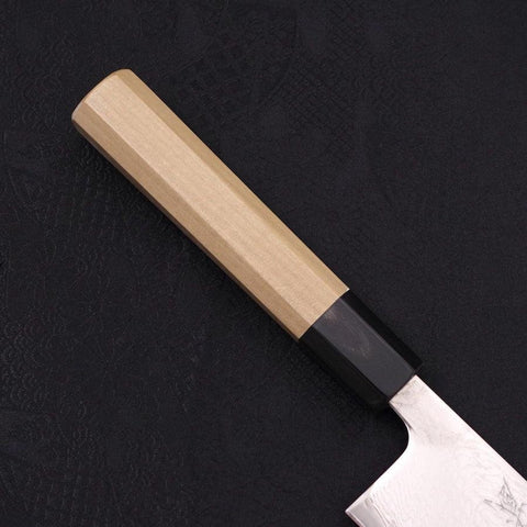Kiritsuke AUS-10 Nickel en Vagues Damas Manche en Buffle et Magnolia 240mm-[Musashi]-[Couteaux de cuisine japonais]