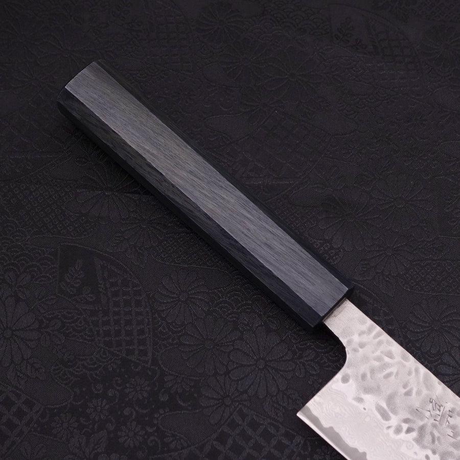 Kiritsuke AUS-10 Tsuchime Damas Manche Urushi Bleu Sombre 210mm-[Musashi]-[Couteaux de cuisine japonais]