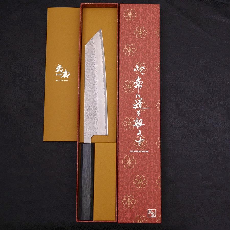 Kiritsuke AUS-10 Tsuchime Damas Manche Urushi Bleu Sombre 210mm-[Musashi]-[Couteaux de cuisine japonais]