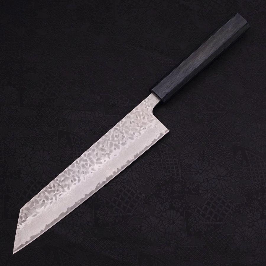 Kiritsuke AUS-10 Tsuchime Damas Manche Urushi Bleu Sombre 210mm-[Musashi]-[Couteaux de cuisine japonais]