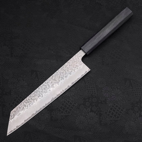 Kiritsuke AUS-10 Tsuchime Damas Manche Urushi Bleu Sombre 210mm-[Musashi]-[Couteaux de cuisine japonais]