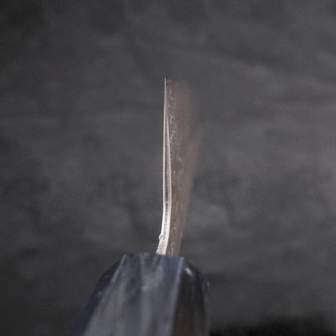 Kiritsuke AUS-10 Tsuchime Damas Manche Urushi Bleu Sombre 210mm-[Musashi]-[Couteaux de cuisine japonais]