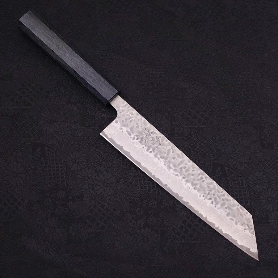 Kiritsuke AUS-10 Tsuchime Damas Manche Urushi Bleu Sombre 210mm-[Musashi]-[Couteaux de cuisine japonais]