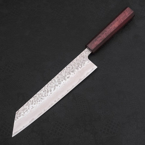 Kiritsuke AUS-10 Tsuchime Damas Manche Urushi Pourpre 210mm-[Musashi]-[Couteaux de cuisine japonais]
