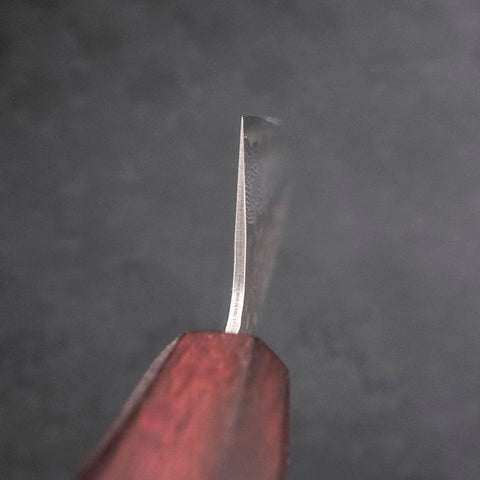 Kiritsuke AUS-10 Tsuchime Damas Manche Urushi Pourpre 210mm-[Musashi]-[Couteaux de cuisine japonais]