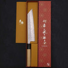 Kiritsuke AUS-10 Tsuchime Damas Manche en Buffle et Magnolia 210mm-[Musashi]-[Couteaux de cuisine japonais]