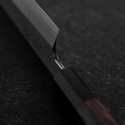 Kiritsuke Blue Steel #1 Suminagashi Manche en Buffle et Ébène 200mm-[Musashi]-[Couteaux de cuisine japonais]