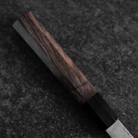 Kiritsuke Blue Steel #1 Suminagashi Manche en Buffle et Ébène 200mm-[Musashi]-[Couteaux de cuisine japonais]