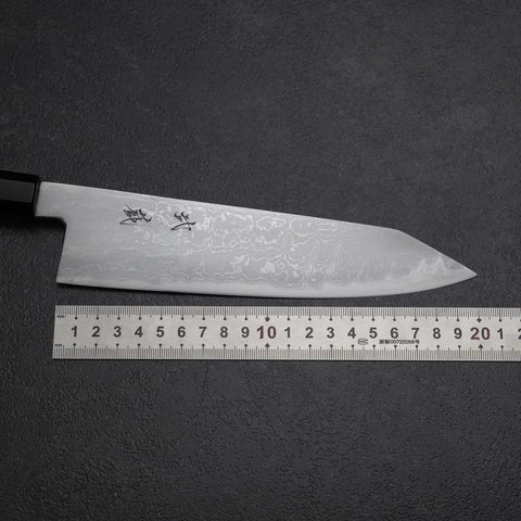 Kiritsuke Blue Steel #2 Damas Manche en Buffle et Ébène 200mm-[Musashi]-[Couteaux de cuisine japonais]