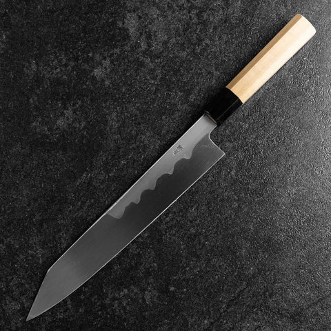 Kiritsuke Blue Steel #2 Kasumi Manche en Buffle et Magnolia 270mm-[Musashi]-[Couteaux de cuisine japonais]