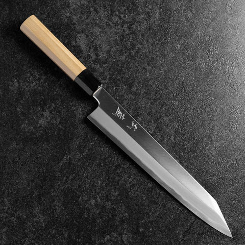 Kiritsuke Blue Steel #2 Kasumi Manche en Buffle et Magnolia 270mm-[Musashi]-[Couteaux de cuisine japonais]