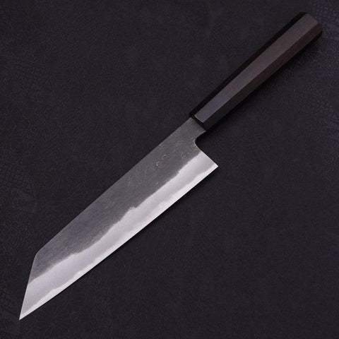 Kiritsuke Blue Steel #2 Kurouchi Chokin Tigre-Bambou Manche en Buffle et Ébène 210mm-[Musashi]-[Couteaux de cuisine japonais]