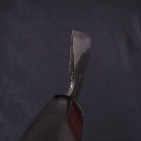 Kiritsuke Blue Steel #2 Kurouchi Chokin Tigre-Bambou Manche en Buffle et Ébène 210mm-[Musashi]-[Couteaux de cuisine japonais]