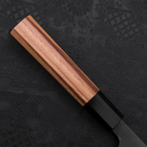 Kiritsuke Blue Steel #2 Kurouchi Damas Manche en Buffle et Bois de Teck 210mm-[Musashi]-[Couteaux de cuisine japonais]