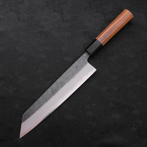 Kiritsuke Blue Steel #2 Kurouchi Manche en Buffle et Bois de Teck 210m-[Musashi]-[Couteaux de cuisine japonais]
