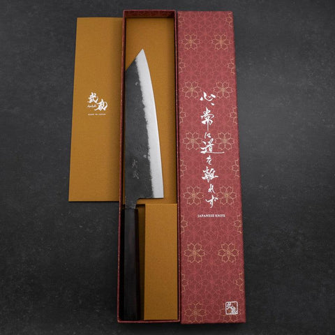 Kiritsuke Blue Steel #2 Kurouchi Manche en Ébène 210mm-[Musashi]-[Couteaux de cuisine japonais]