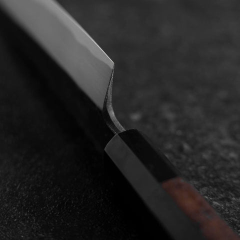 Kiritsuke Blue Steel #2 Kurouchi Nashiji Manche en Buffle et Noyer 200mm-[Musashi]-[Couteaux de cuisine japonais]