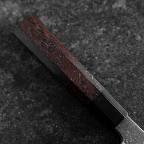 Kiritsuke Blue Steel #2 Kurouchi Nashiji Manche en Buffle et Noyer 200mm-[Musashi]-[Couteaux de cuisine japonais]