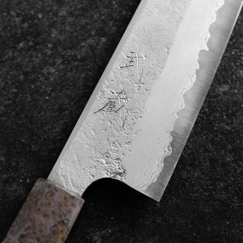 Kiritsuke Blue Steel #2 Nashiji Damas Manche en Érable 230mm-[Musashi]-[Couteaux de cuisine japonais]