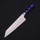 Kiritsuke Blue Steel #2 Revêtement Inox Nashiji Manche Occidental Violet 195mm-[Musashi]-[Couteaux de cuisine japonais]