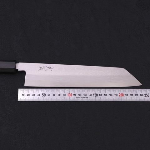 Kiritsuke Blue Steel #2 Suminagashi Manche en Buffle et Ébène 240mm-[Musashi]-[Couteaux de cuisine japonais]