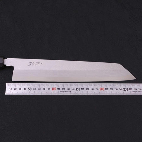 Kiritsuke Blue Steel #2 Suminagashi Manche en Buffle et Ébène 270mm-[Musashi]-[Couteaux de cuisine japonais]