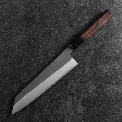 Kiritsuke Blue Super Kurouchi Damas Manche Buffle et Ébène 210mm-[Musashi]-[Couteaux de cuisine japonais]