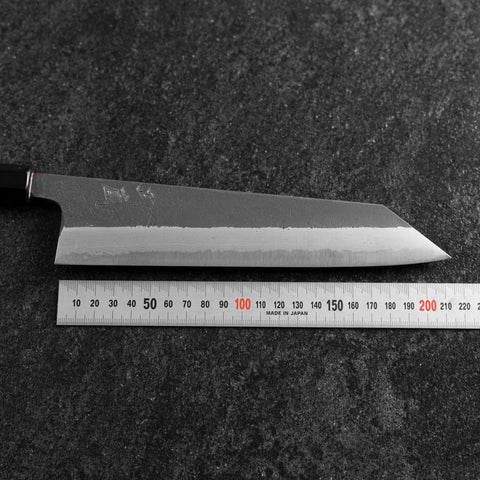 Kiritsuke Blue Super Kurouchi Damas Manche Buffle et Ébène 210mm-[Musashi]-[Couteaux de cuisine japonais]