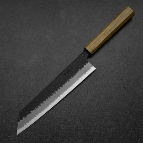 Kiritsuke Blue Super Kurouchi Tsuchime Manche en Chêne 210mm-[Musashi]-[Couteaux de cuisine japonais]