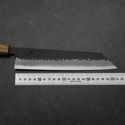 Kiritsuke Blue Super Kurouchi Tsuchime Manche en Chêne 210mm-[Musashi]-[Couteaux de cuisine japonais]