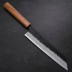 Kiritsuke Blue Super Kurouchi Tsuchime Manche en Chêne 210mm-[Musashi]-[Couteaux de cuisine japonais]