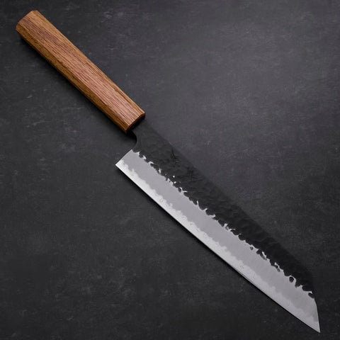 Kiritsuke Blue Super Kurouchi Tsuchime Manche en Chêne 210mm-[Musashi]-[Couteaux de cuisine japonais]