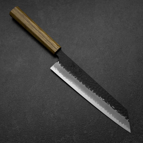 Kiritsuke Blue Super Kurouchi Tsuchime Manche en Chêne 210mm-[Musashi]-[Couteaux de cuisine japonais]