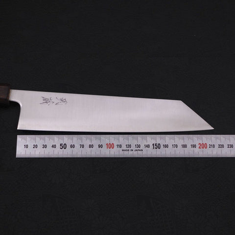 Kiritsuke Blue Super Revêtement Inox Poli Manche Sumi Urushi 210mm-[Musashi]-[Couteaux de cuisine japonais]
