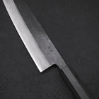 Kiritsuke Blue Steel #2 Kurouchi Damascus Buffalo Ebony Handle 210mm-[Musashi]-[Japanese-Kitchen-Knives]