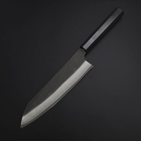 Kiritsuke Cobalt Stainless Kurouchi Damas Manche en Buffle et Ébène 210mm-[Musashi]-[Couteaux de cuisine japonais]