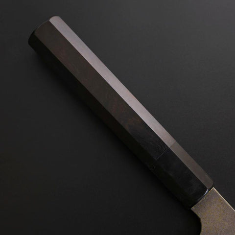 Kiritsuke Cobalt Stainless Kurouchi Damas Manche en Buffle et Ébène 210mm-[Musashi]-[Couteaux de cuisine japonais]