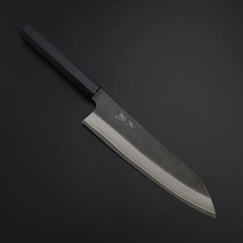 Kiritsuke Cobalt Stainless Kurouchi Damas Manche en Buffle et Ébène 210mm-[Musashi]-[Couteaux de cuisine japonais]