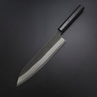 Kiritsuke Cobalt Stainless Kurouchi Damas Manche en Buffle et Ébène 240mm-[Musashi]-[Couteaux de cuisine japonais]