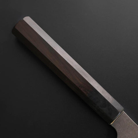 Kiritsuke Cobalt Stainless Kurouchi Damas Manche en Buffle et Ébène 240mm-[Musashi]-[Couteaux de cuisine japonais]